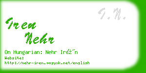 iren nehr business card